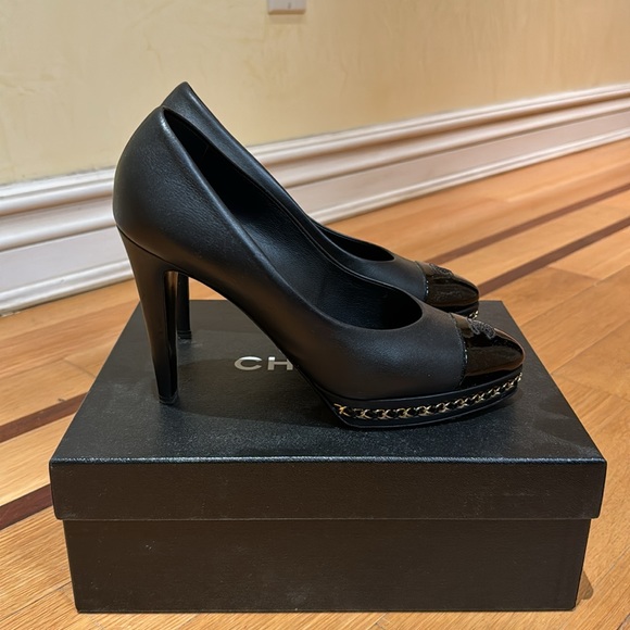 Chanel Platform Pumps 39 Black - Picture 2 of 7